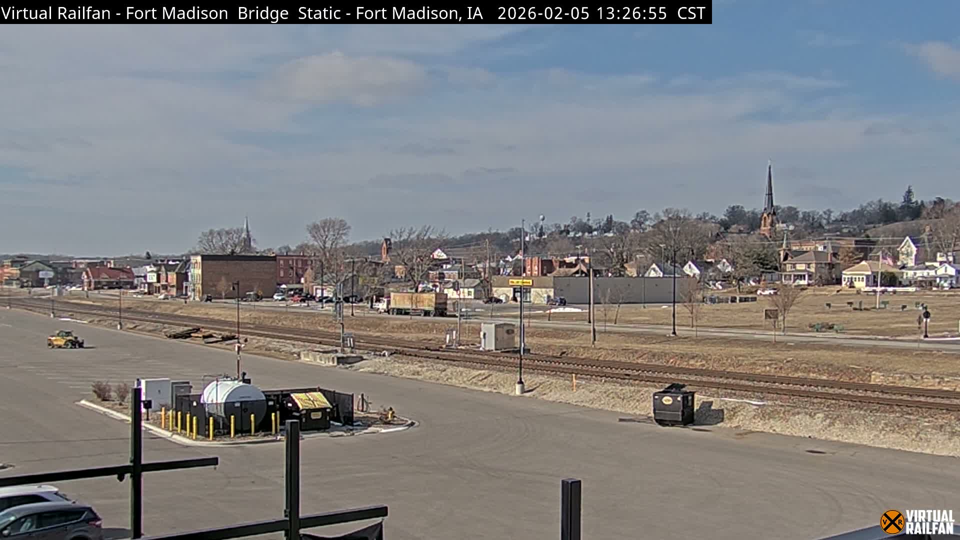 Fort Madison Railroad Crossing Live Cam -  Fort Madison, Lee, Iowa, USA