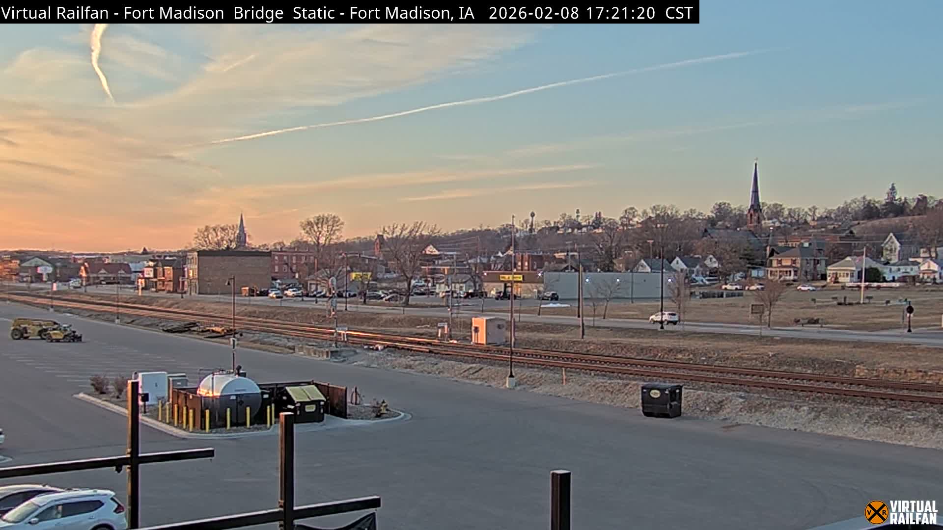Fort Madison Railroad Crossing Live Cam -  Fort Madison, Lee, Iowa, USA