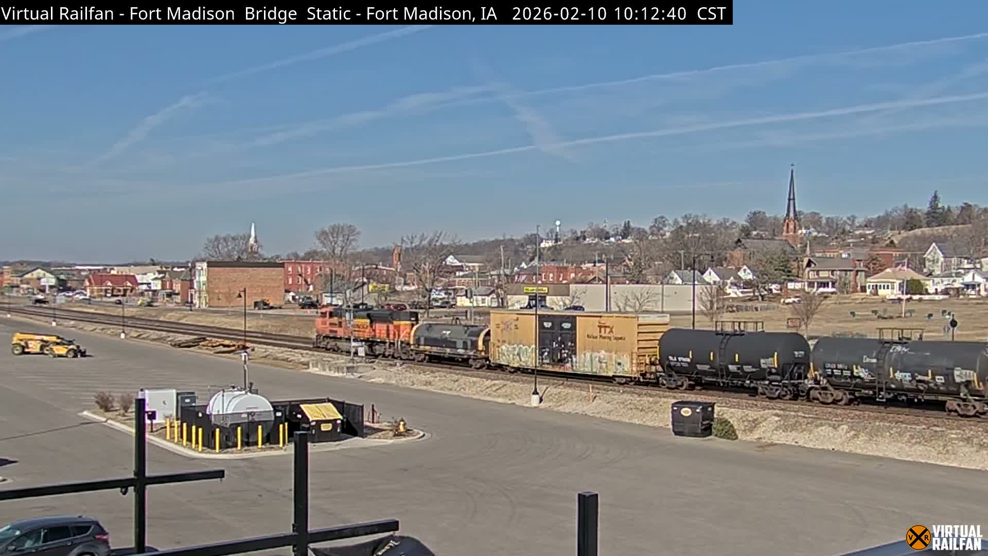 Fort Madison Railroad Crossing Live Cam -  Fort Madison, Lee, Iowa, USA