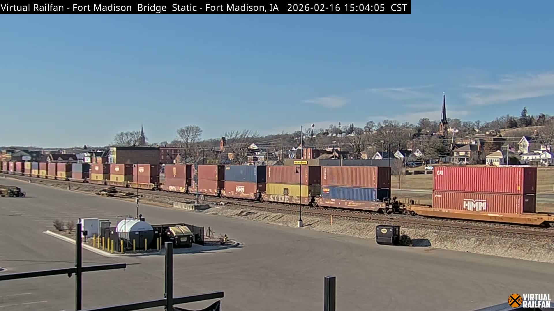 Fort Madison Railroad Crossing Live Cam -  Fort Madison, Lee, Iowa, USA