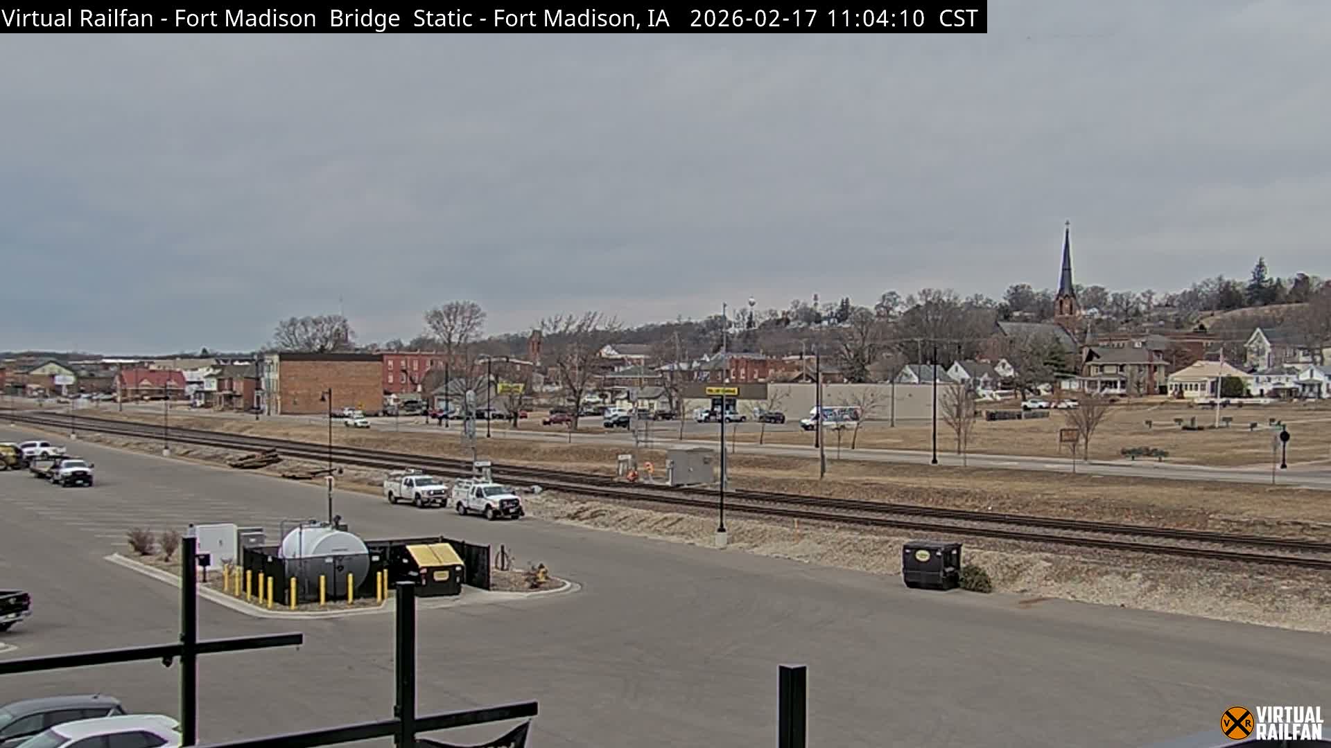Fort Madison Railroad Crossing Live Cam -  Fort Madison, Lee, Iowa, USA