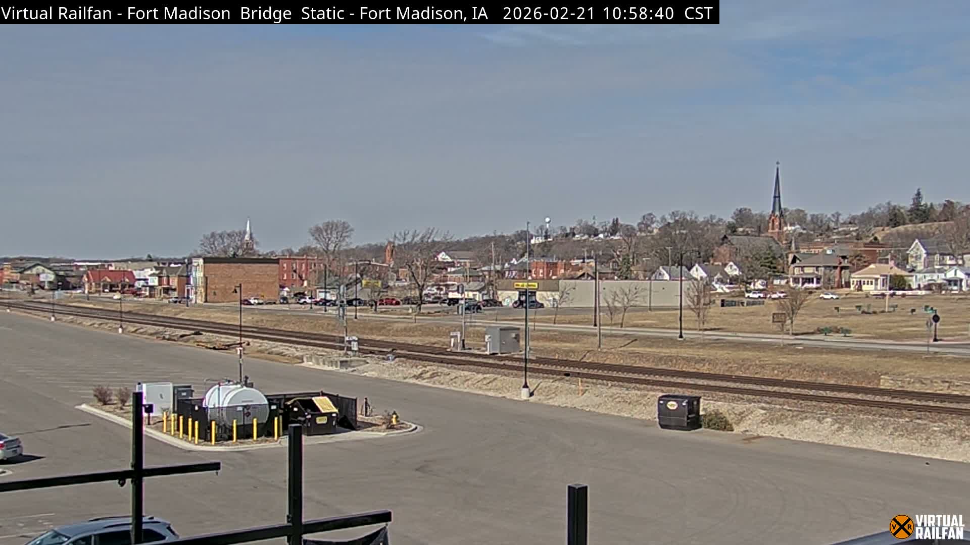 Fort Madison Railroad Crossing Live Cam -  Fort Madison, Lee, Iowa, USA