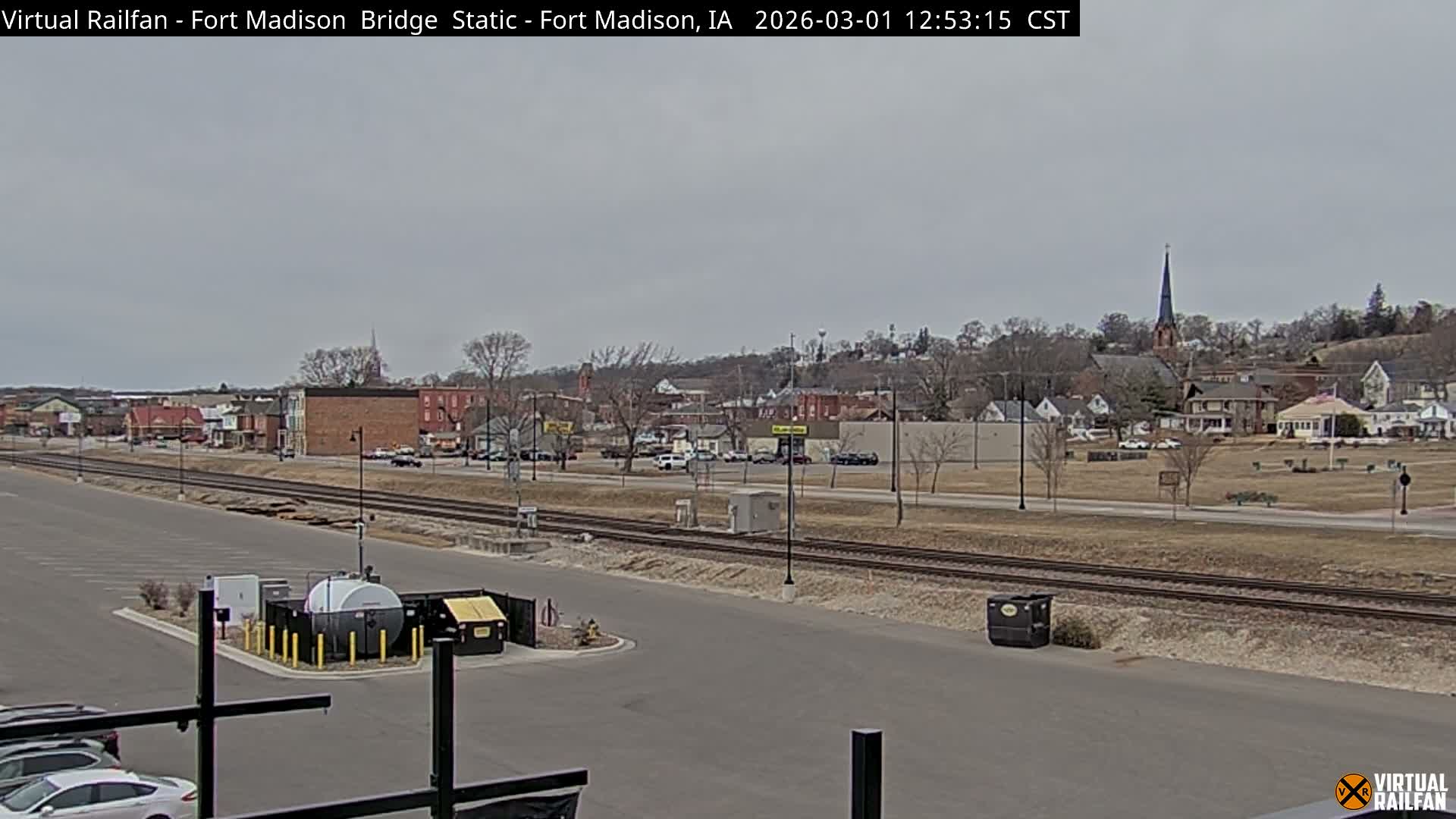 Fort Madison Railroad Crossing Live Cam -  Fort Madison, Lee, Iowa, USA