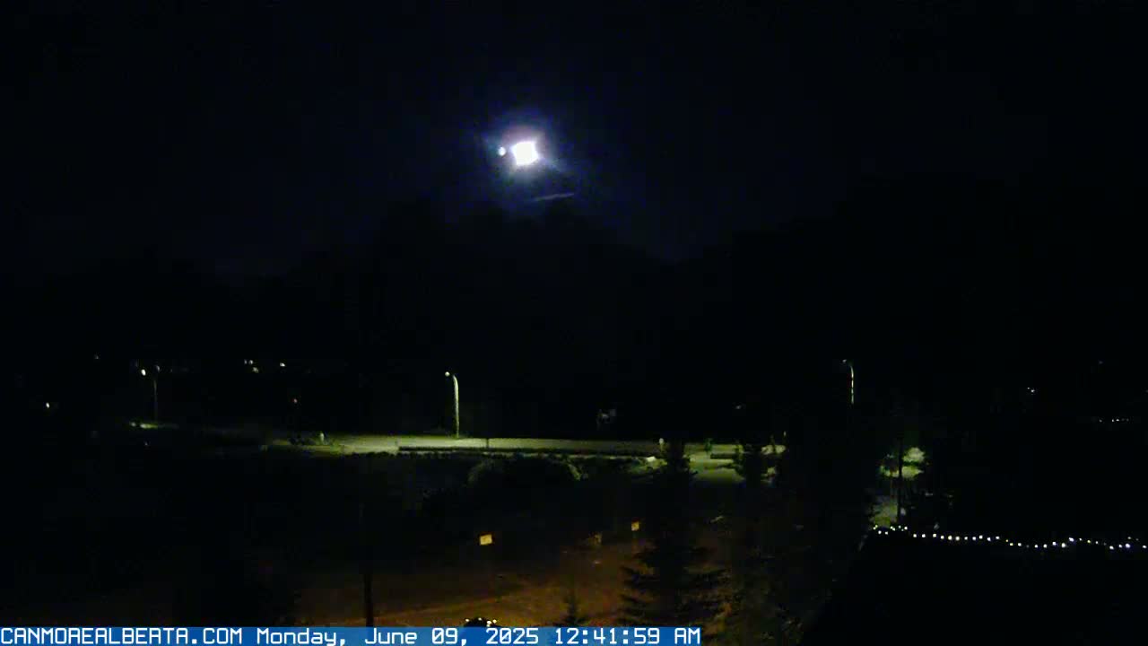 Canmore, Three Sisters Mountains View from Canmore City Live Cam - Canmore, Alberta's Rockies, Alberta, Canada
