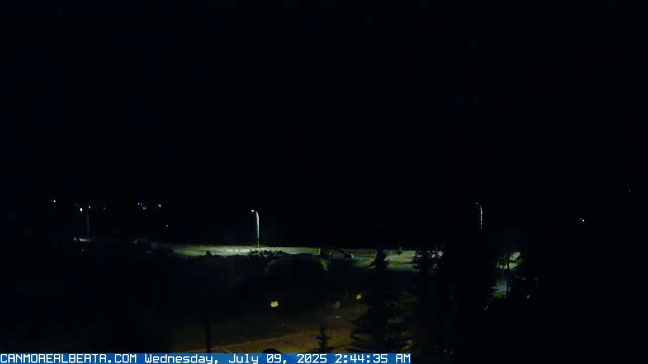 Canmore, Three Sisters Mountains View from Canmore City Live Cam - Canmore, Alberta's Rockies, Alberta, Canada