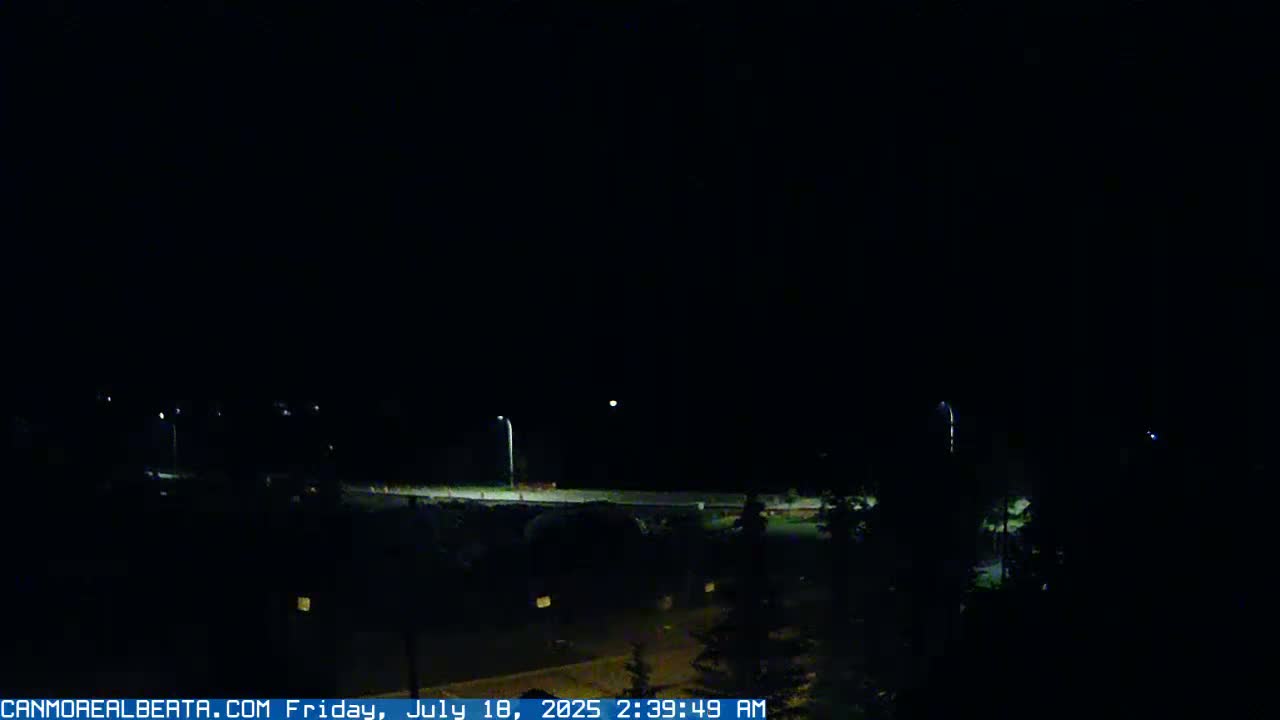 Canmore, Three Sisters Mountains View from Canmore City Live Cam - Canmore, Alberta's Rockies, Alberta, Canada