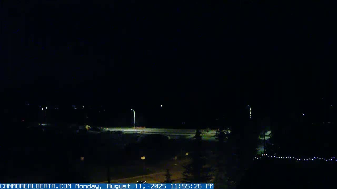 Canmore, Three Sisters Mountains View from Canmore City Live Cam - Canmore, Alberta's Rockies, Alberta, Canada