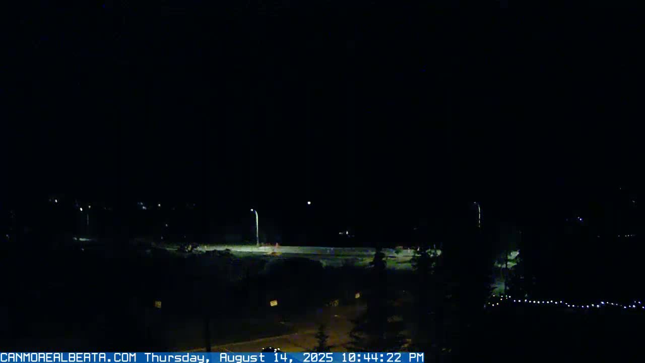Canmore, Three Sisters Mountains View from Canmore City Live Cam - Canmore, Alberta's Rockies, Alberta, Canada