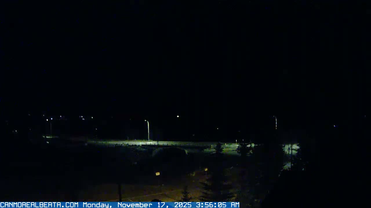 Canmore, Three Sisters Mountains View from Canmore City Live Cam - Canmore, Alberta's Rockies, Alberta, Canada