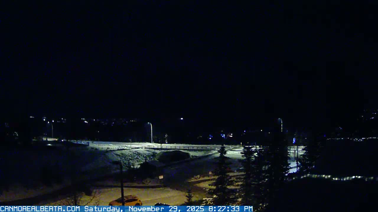 Canmore, Three Sisters Mountains View from Canmore City Live Cam - Canmore, Alberta's Rockies, Alberta, Canada