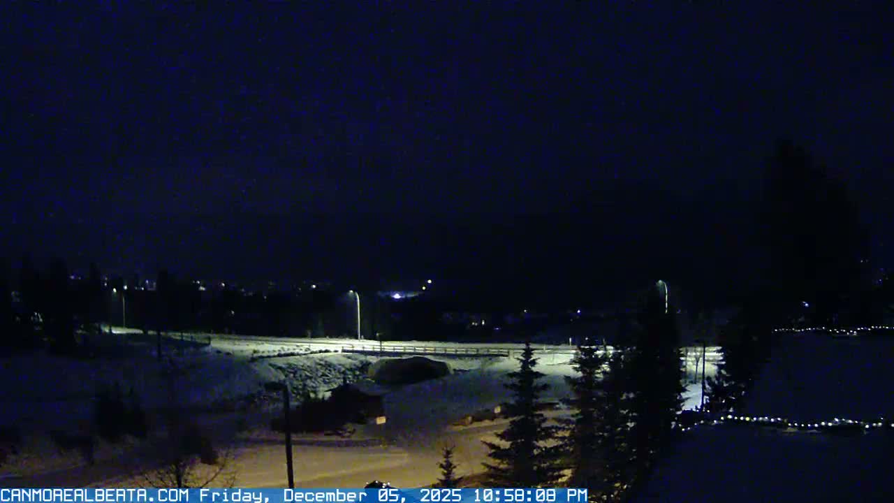 Canmore, Three Sisters Mountains View from Canmore City Live Cam - Canmore, Alberta's Rockies, Alberta, Canada