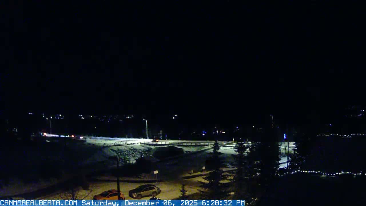 Canmore, Three Sisters Mountains View from Canmore City Live Cam - Canmore, Alberta's Rockies, Alberta, Canada