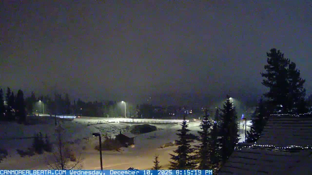 Canmore, Three Sisters Mountains View from Canmore City Live Cam - Canmore, Alberta's Rockies, Alberta, Canada