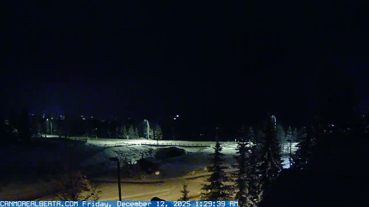 Canmore, Three Sisters Mountains View from Canmore City Live Cam - Canmore, Alberta's Rockies, Alberta, Canada
