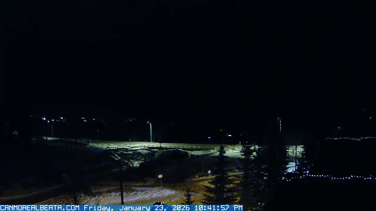 Canmore, Three Sisters Mountains View from Canmore City Live Cam - Canmore, Alberta's Rockies, Alberta, Canada