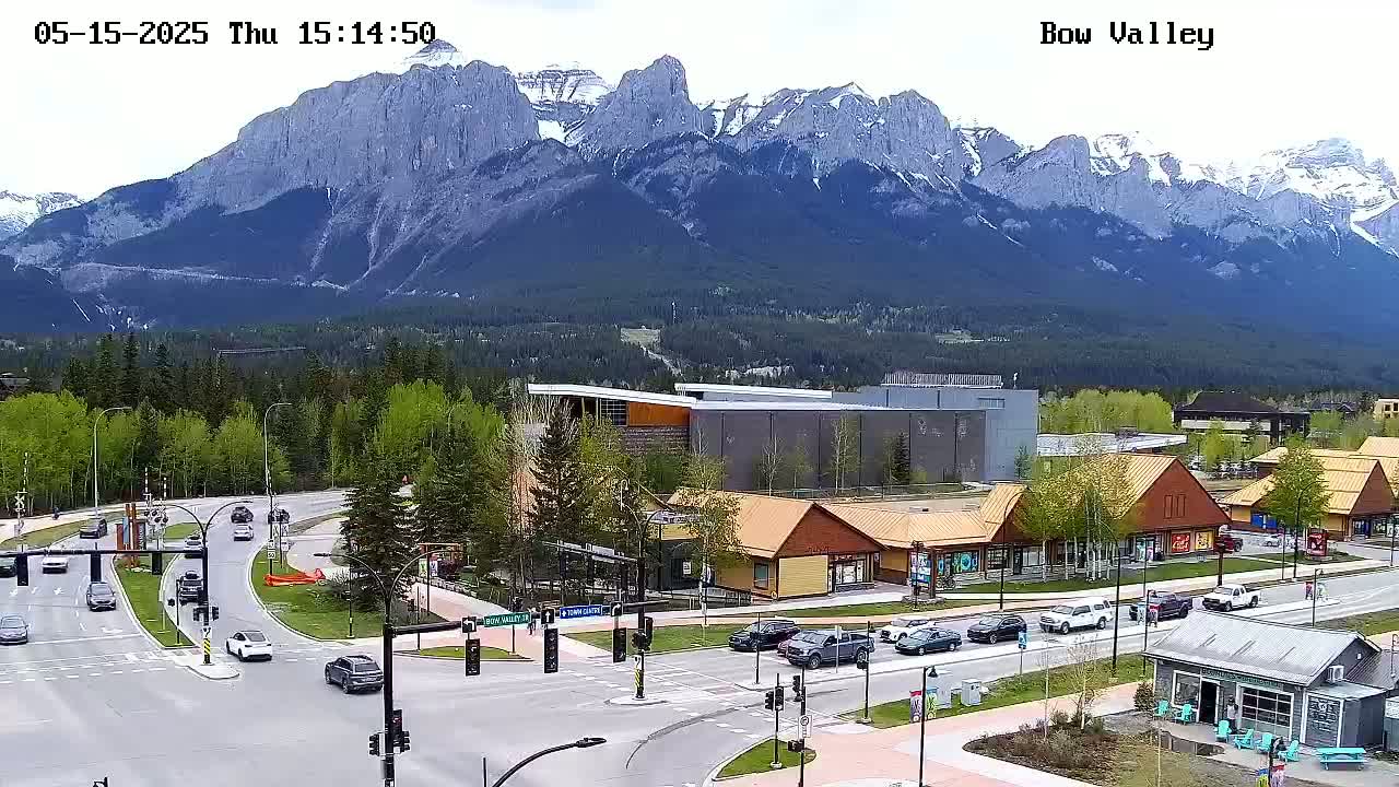 Canmore, Mount Rundle & Bow Valley Junction View Live Cam - Canmore, Alberta's Rockies, Alberta, Canada