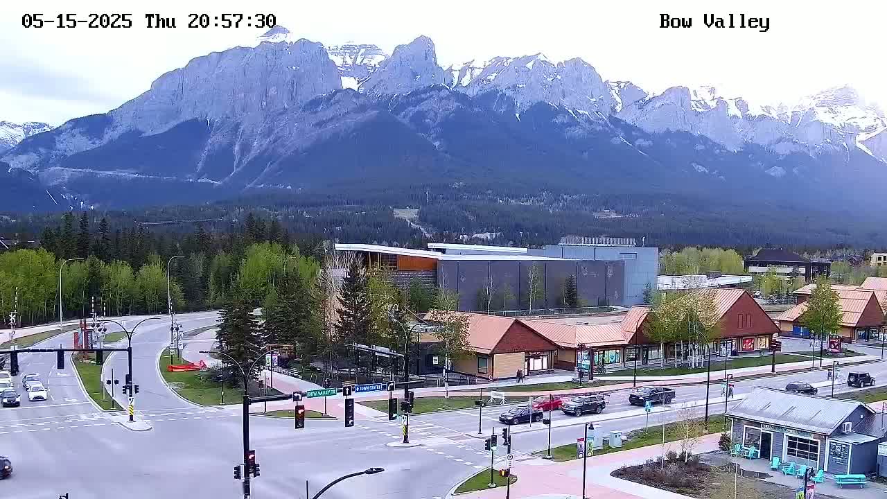 Canmore, Mount Rundle & Bow Valley Junction View Live Cam - Canmore, Alberta's Rockies, Alberta, Canada