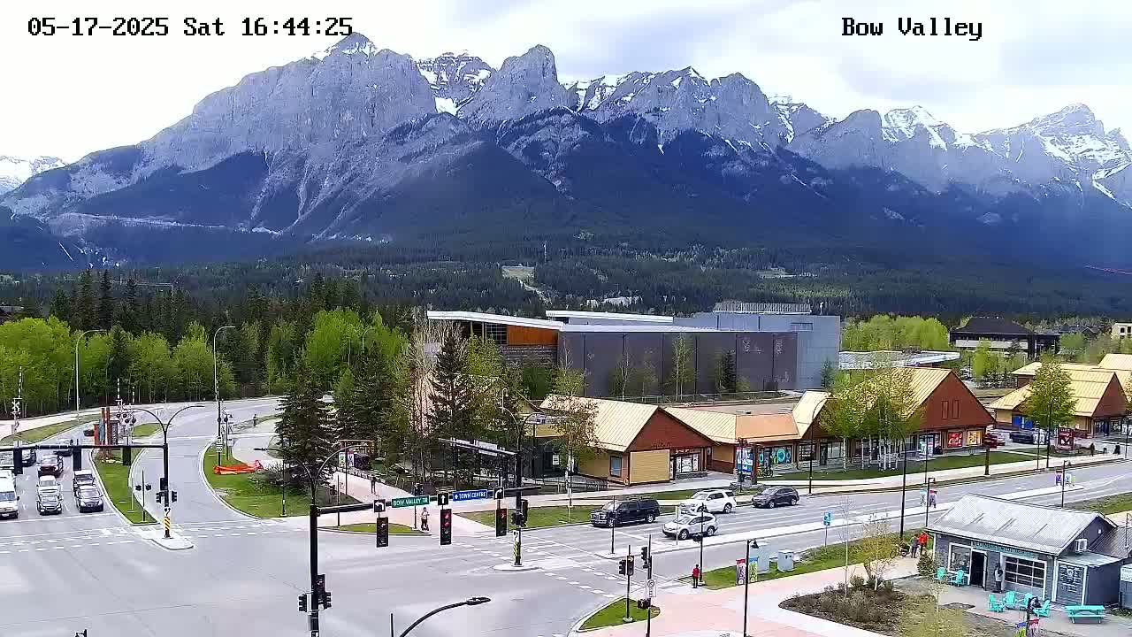 Canmore, Mount Rundle & Bow Valley Junction View Live Cam - Canmore, Alberta's Rockies, Alberta, Canada