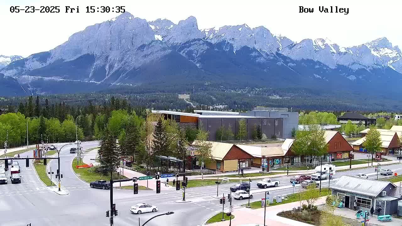 Canmore, Mount Rundle & Bow Valley Junction View Live Cam - Canmore, Alberta's Rockies, Alberta, Canada