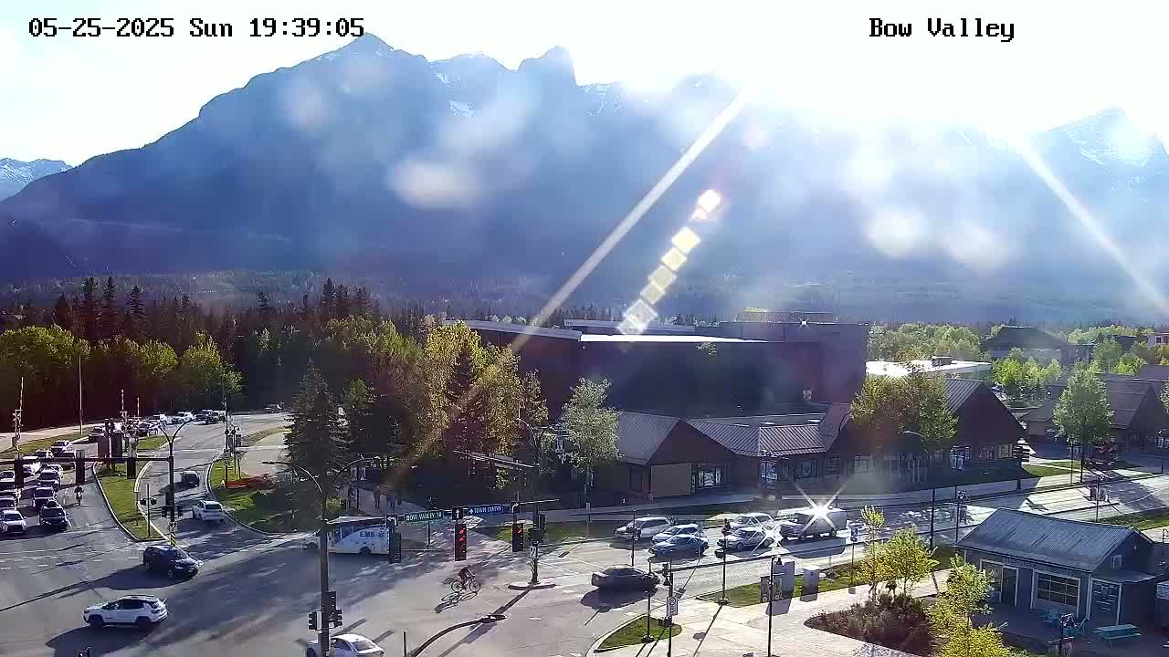 Canmore, Mount Rundle & Bow Valley Junction View Live Cam - Canmore, Alberta's Rockies, Alberta, Canada