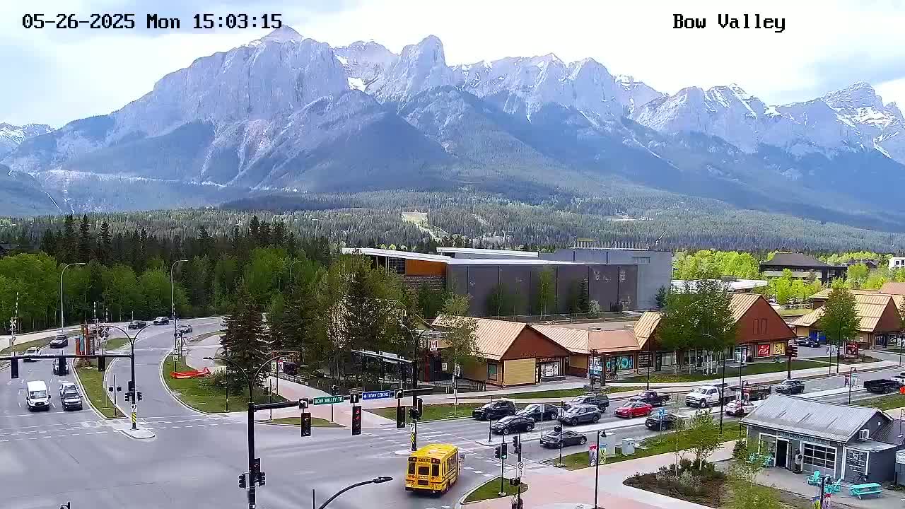 Canmore, Mount Rundle & Bow Valley Junction View Live Cam - Canmore, Alberta's Rockies, Alberta, Canada
