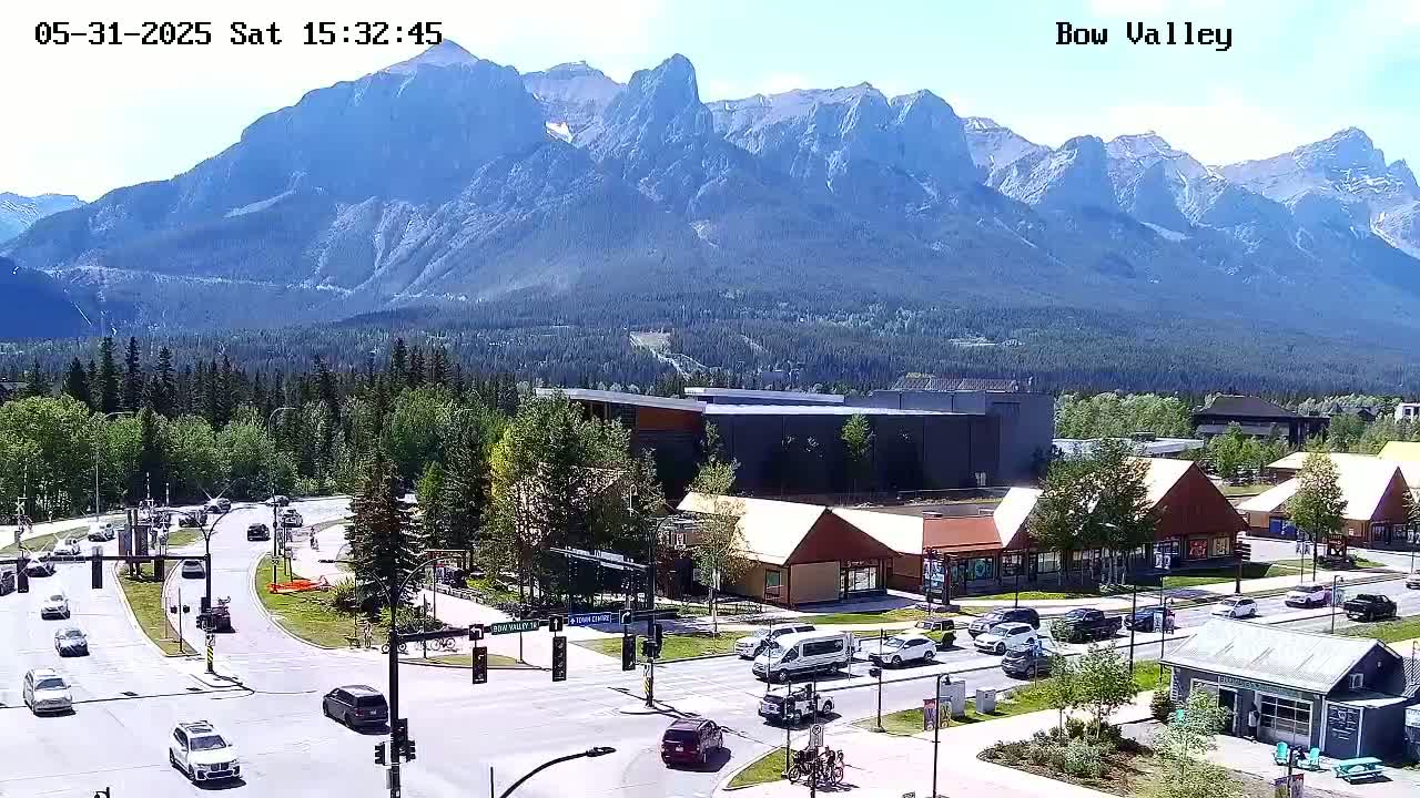 Canmore, Mount Rundle & Bow Valley Junction View Live Cam - Canmore, Alberta's Rockies, Alberta, Canada