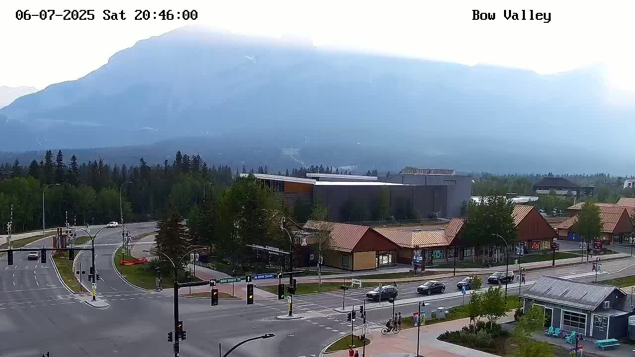 Canmore, Mount Rundle & Bow Valley Junction View Live Cam - Canmore, Alberta's Rockies, Alberta, Canada