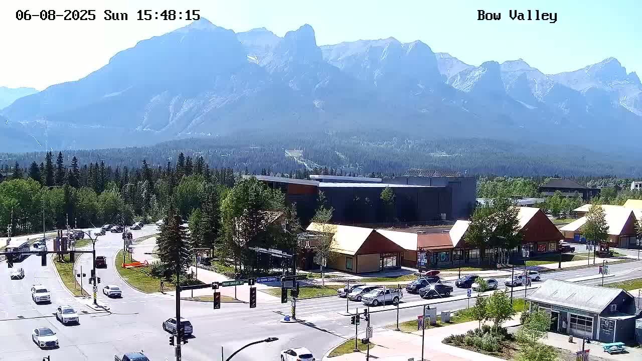 Canmore, Mount Rundle & Bow Valley Junction View Live Cam - Canmore, Alberta's Rockies, Alberta, Canada
