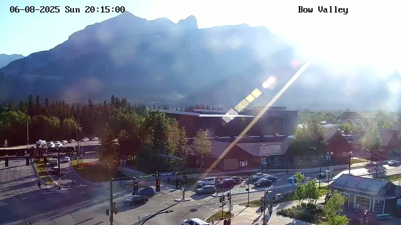 Canmore, Mount Rundle & Bow Valley Junction View Live Cam - Canmore, Alberta's Rockies, Alberta, Canada