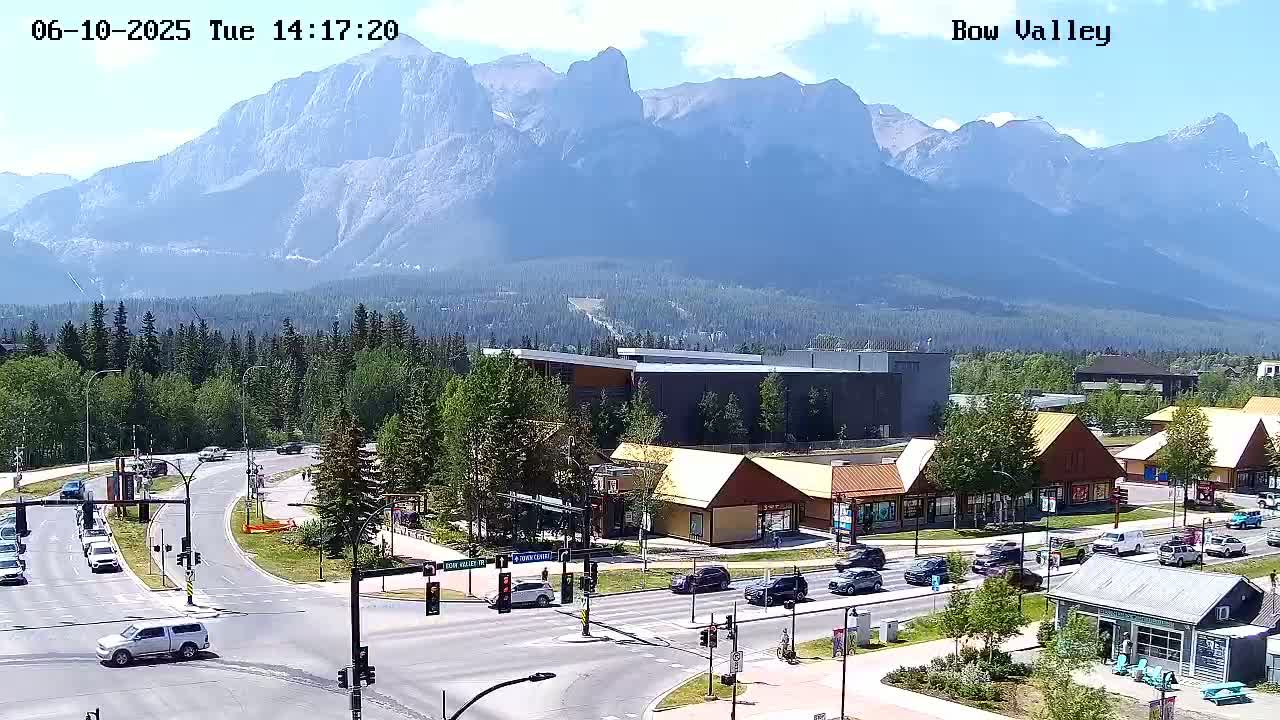Canmore, Mount Rundle & Bow Valley Junction View Live Cam - Canmore, Alberta's Rockies, Alberta, Canada