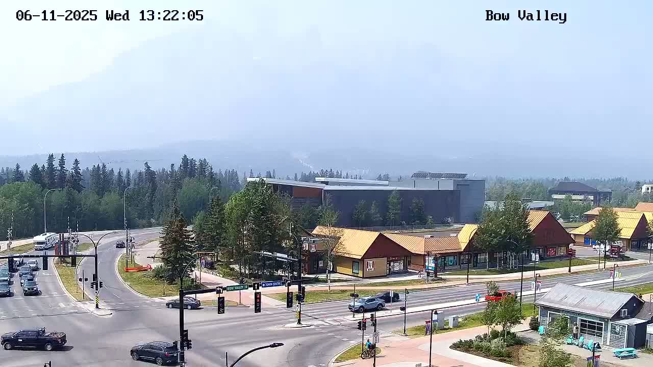 Canmore, Mount Rundle & Bow Valley Junction View Live Cam - Canmore, Alberta's Rockies, Alberta, Canada