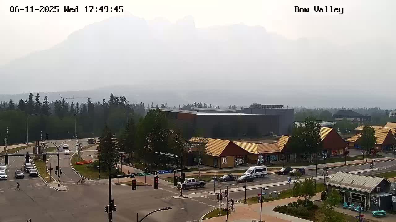 Canmore, Mount Rundle & Bow Valley Junction View Live Cam - Canmore, Alberta's Rockies, Alberta, Canada