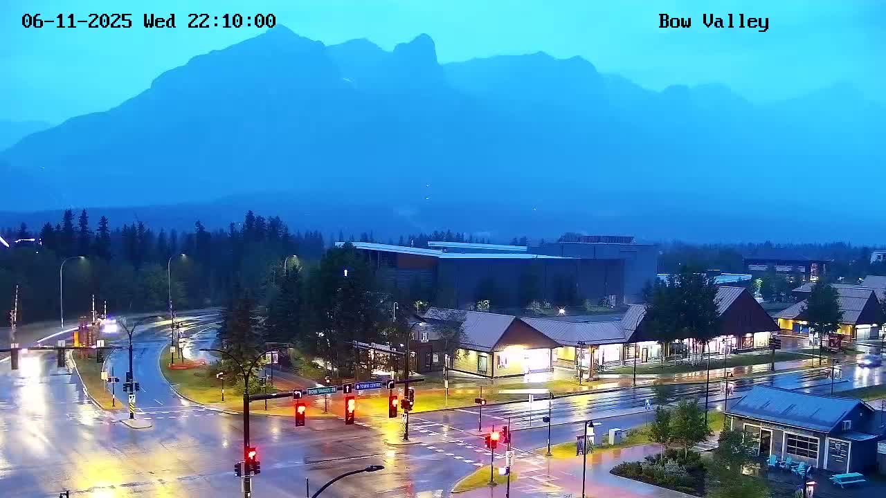 Canmore, Mount Rundle & Bow Valley Junction View Live Cam - Canmore, Alberta's Rockies, Alberta, Canada