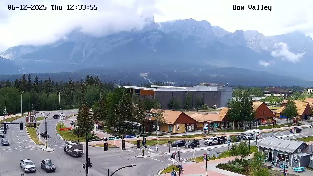 Canmore, Mount Rundle & Bow Valley Junction View Live Cam - Canmore, Alberta's Rockies, Alberta, Canada