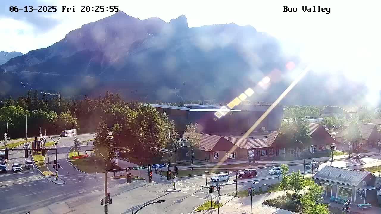 Canmore, Mount Rundle & Bow Valley Junction View Live Cam - Canmore, Alberta's Rockies, Alberta, Canada