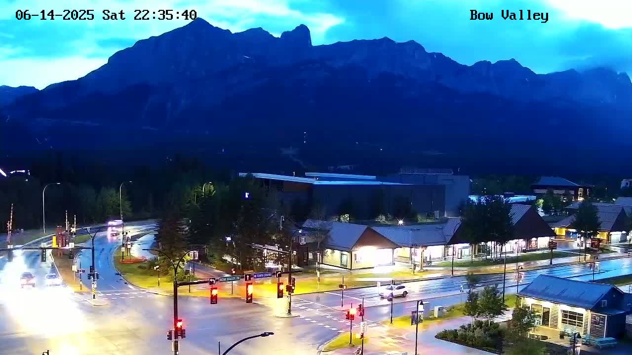 Canmore, Mount Rundle & Bow Valley Junction View Live Cam - Canmore, Alberta's Rockies, Alberta, Canada