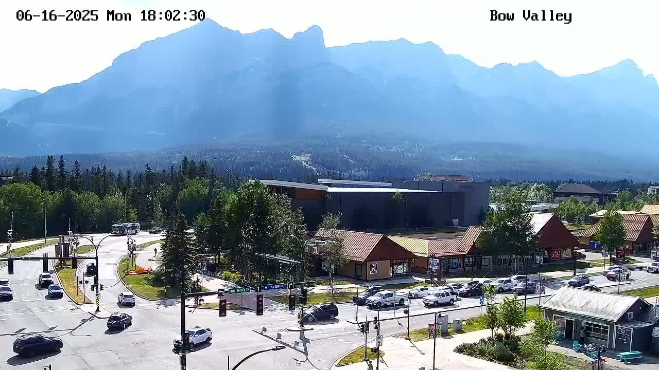 Canmore, Mount Rundle & Bow Valley Junction View Live Cam - Canmore, Alberta's Rockies, Alberta, Canada