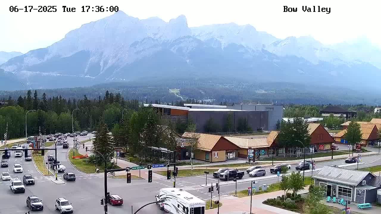 Canmore, Mount Rundle & Bow Valley Junction View Live Cam - Canmore, Alberta's Rockies, Alberta, Canada