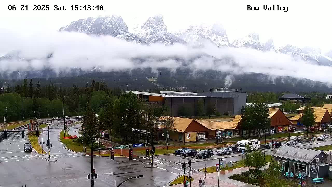 Canmore, Mount Rundle & Bow Valley Junction View Live Cam - Canmore, Alberta's Rockies, Alberta, Canada