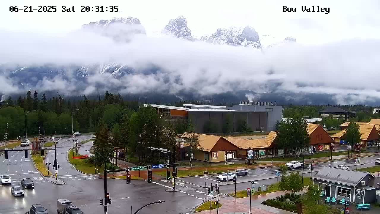 Canmore, Mount Rundle & Bow Valley Junction View Live Cam - Canmore, Alberta's Rockies, Alberta, Canada
