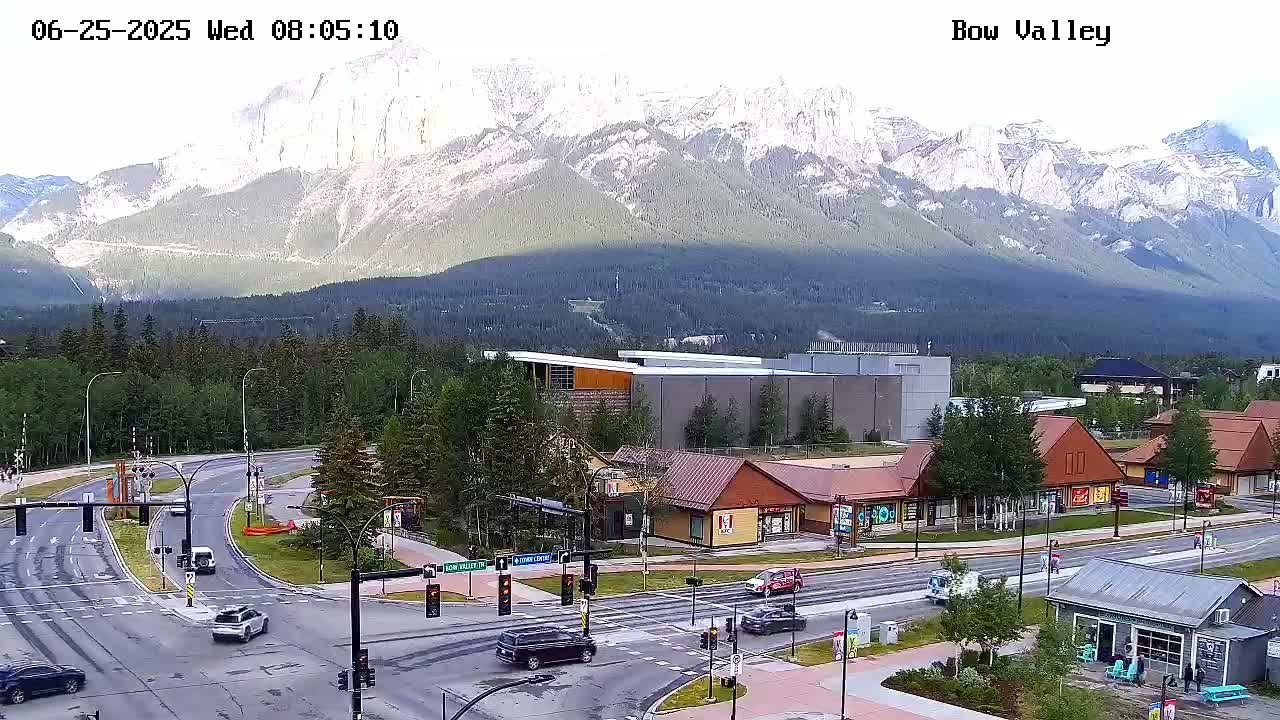 Canmore, Mount Rundle & Bow Valley Junction View Live Cam - Canmore, Alberta's Rockies, Alberta, Canada