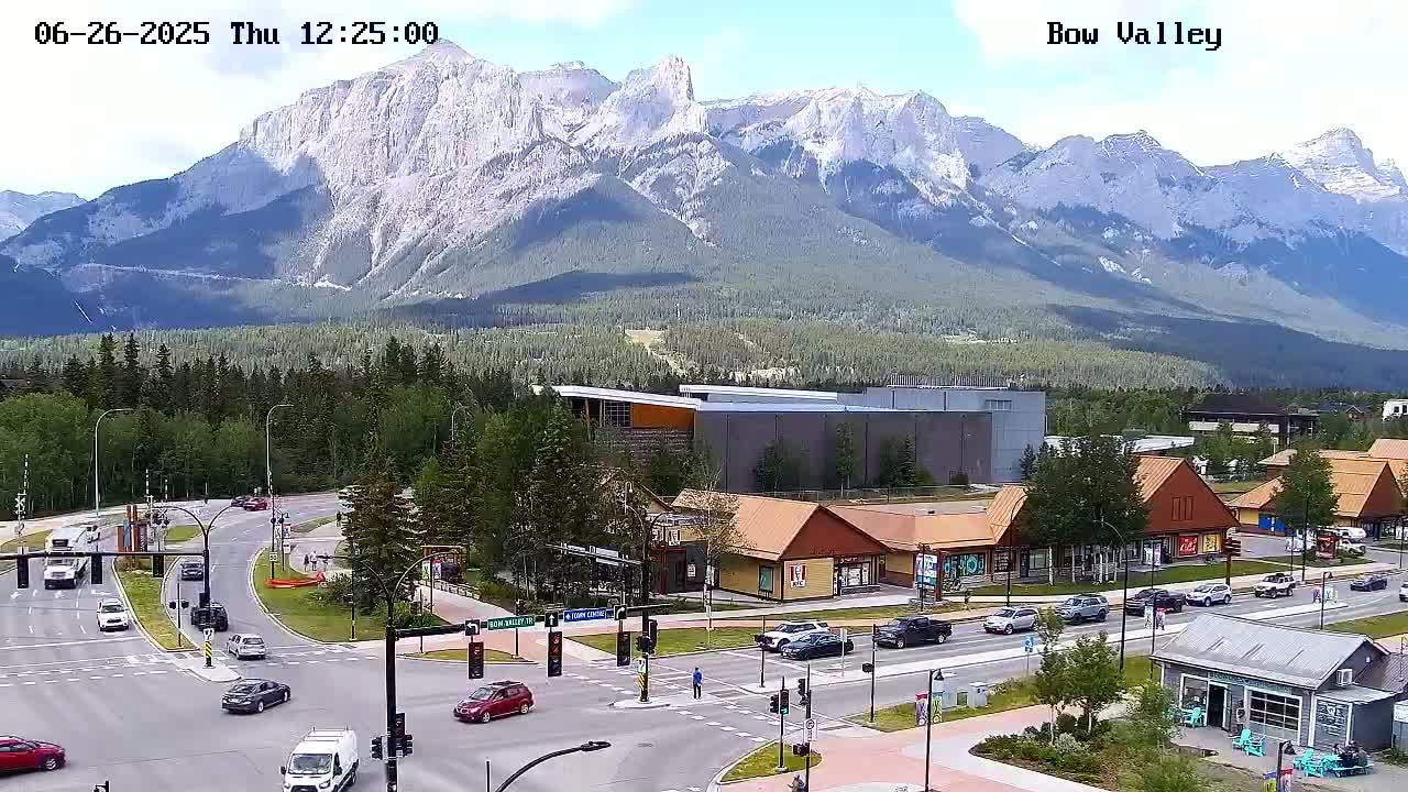 Canmore, Mount Rundle & Bow Valley Junction View Live Cam - Canmore, Alberta's Rockies, Alberta, Canada