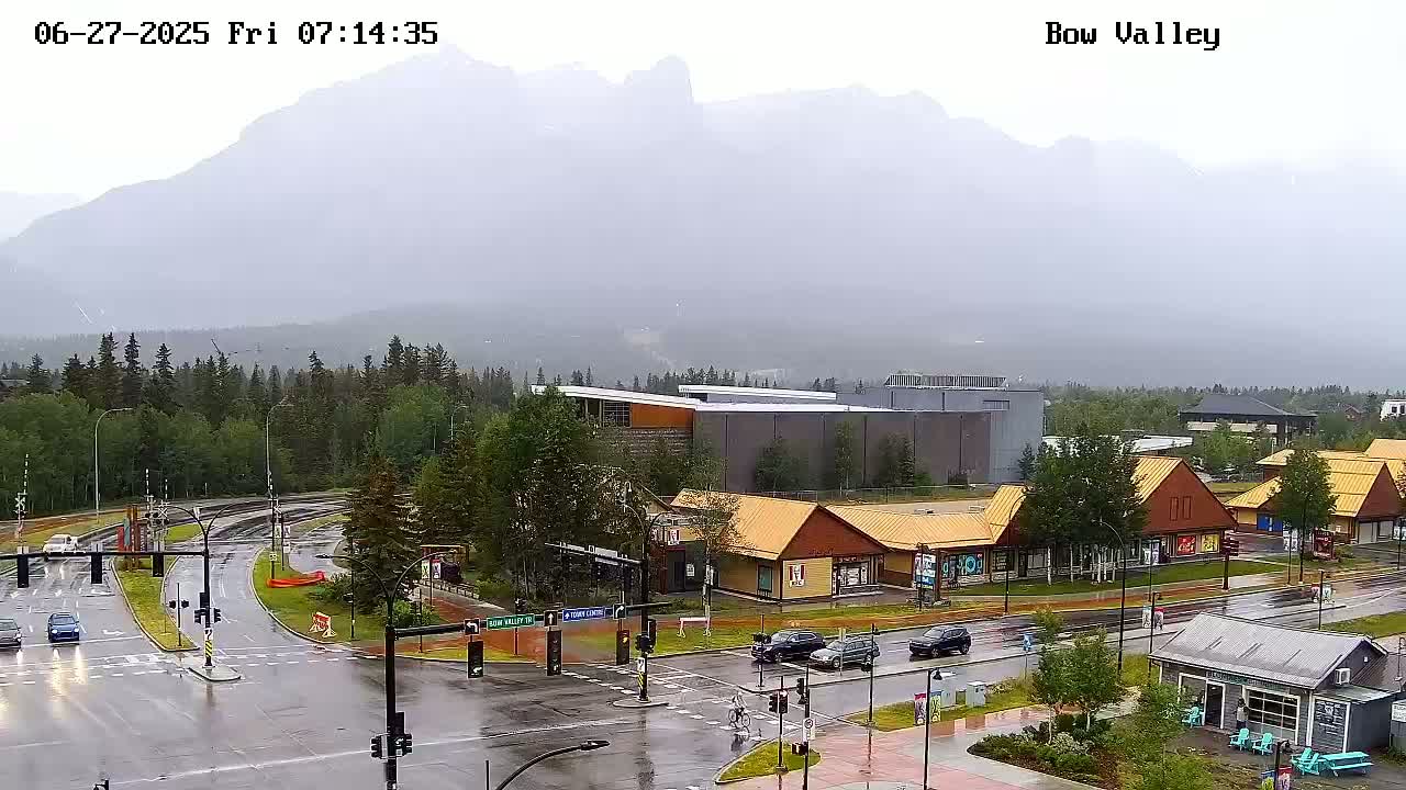 Canmore, Mount Rundle & Bow Valley Junction View Live Cam - Canmore, Alberta's Rockies, Alberta, Canada