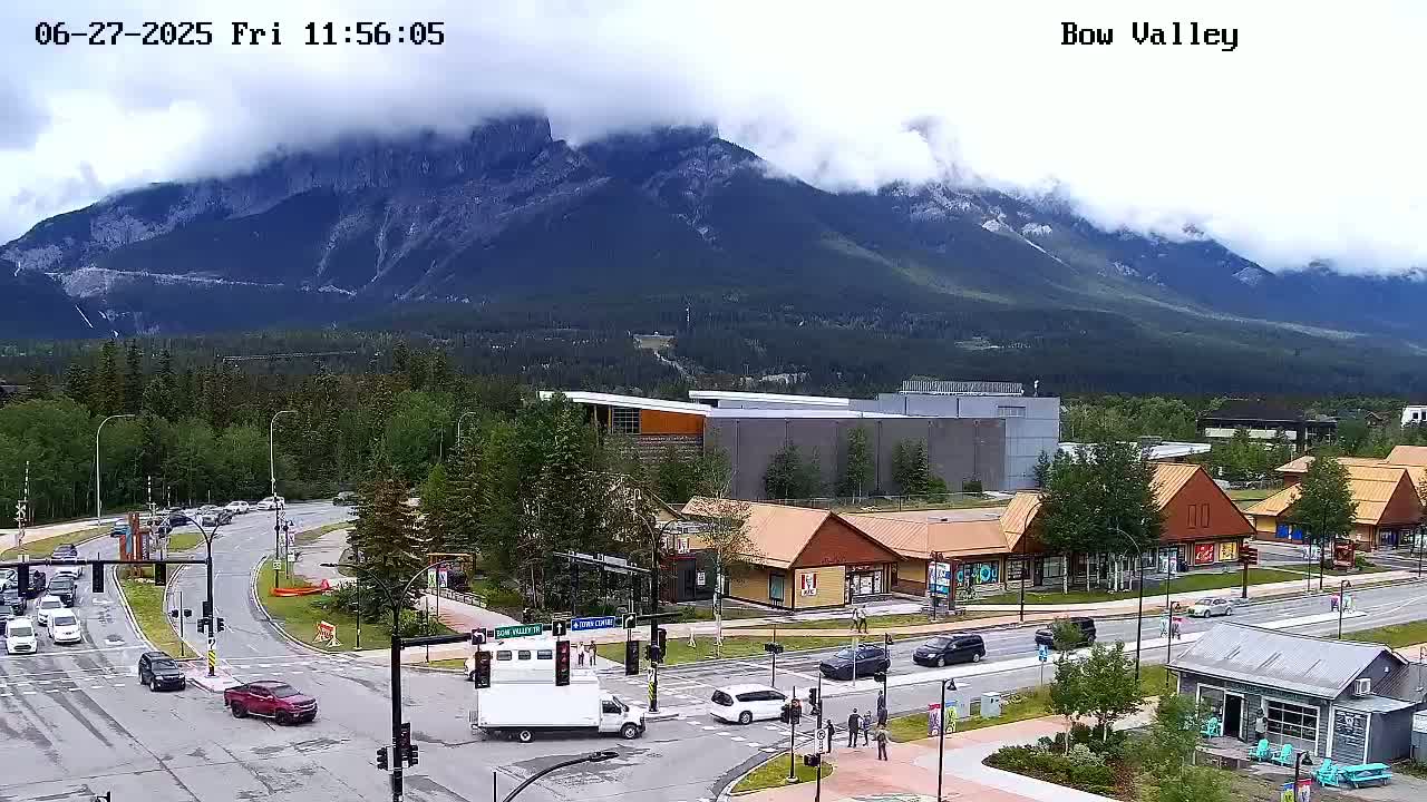 Canmore, Mount Rundle & Bow Valley Junction View Live Cam - Canmore, Alberta's Rockies, Alberta, Canada