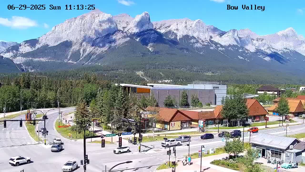 Canmore, Mount Rundle & Bow Valley Junction View Live Cam - Canmore, Alberta's Rockies, Alberta, Canada