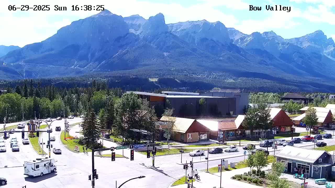 Canmore, Mount Rundle & Bow Valley Junction View Live Cam - Canmore, Alberta's Rockies, Alberta, Canada