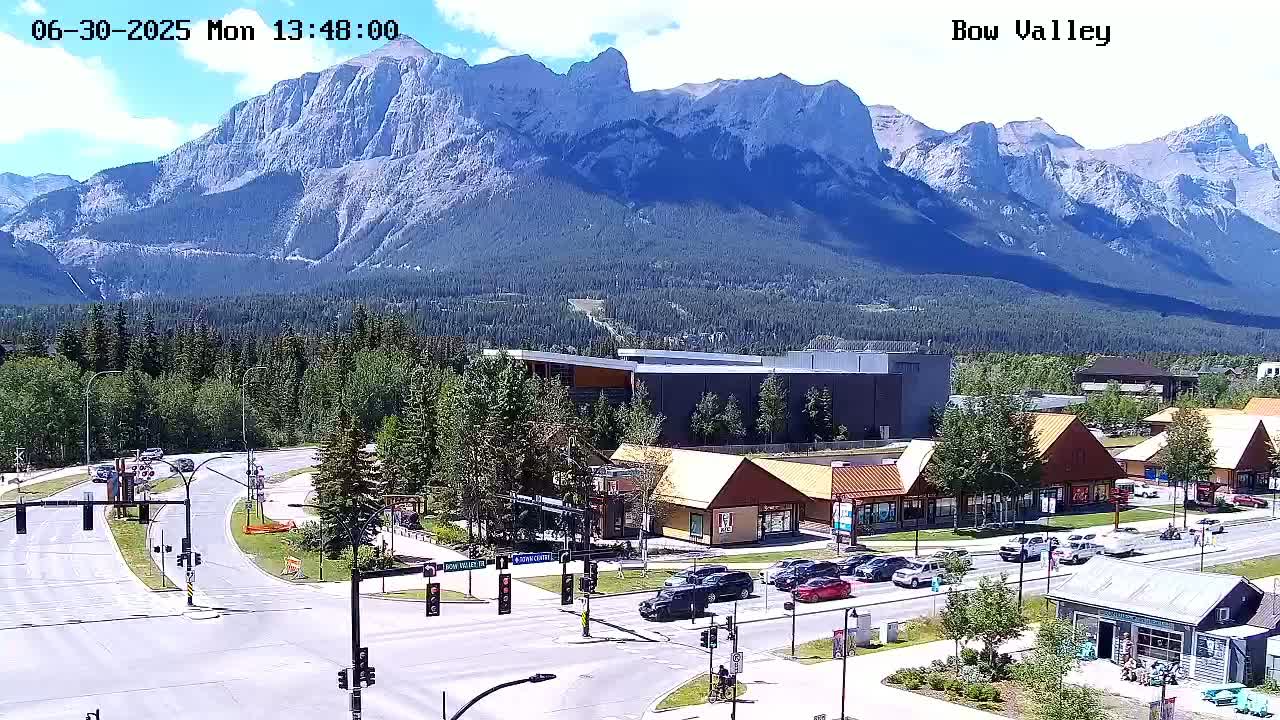Canmore, Mount Rundle & Bow Valley Junction View Live Cam - Canmore, Alberta's Rockies, Alberta, Canada