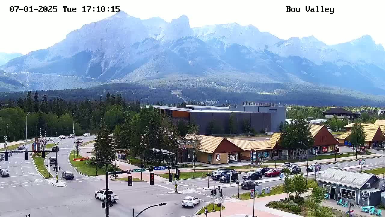 Canmore, Mount Rundle & Bow Valley Junction View Live Cam - Canmore, Alberta's Rockies, Alberta, Canada