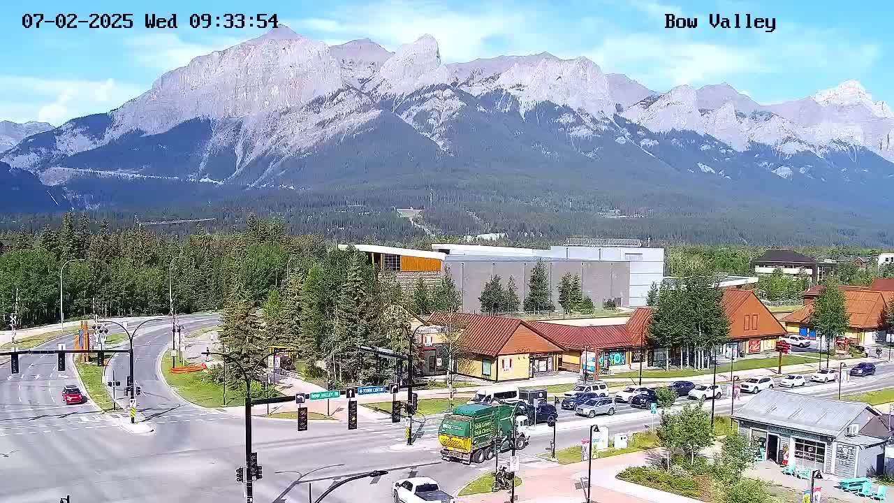 Canmore, Mount Rundle & Bow Valley Junction View Live Cam - Canmore, Alberta's Rockies, Alberta, Canada