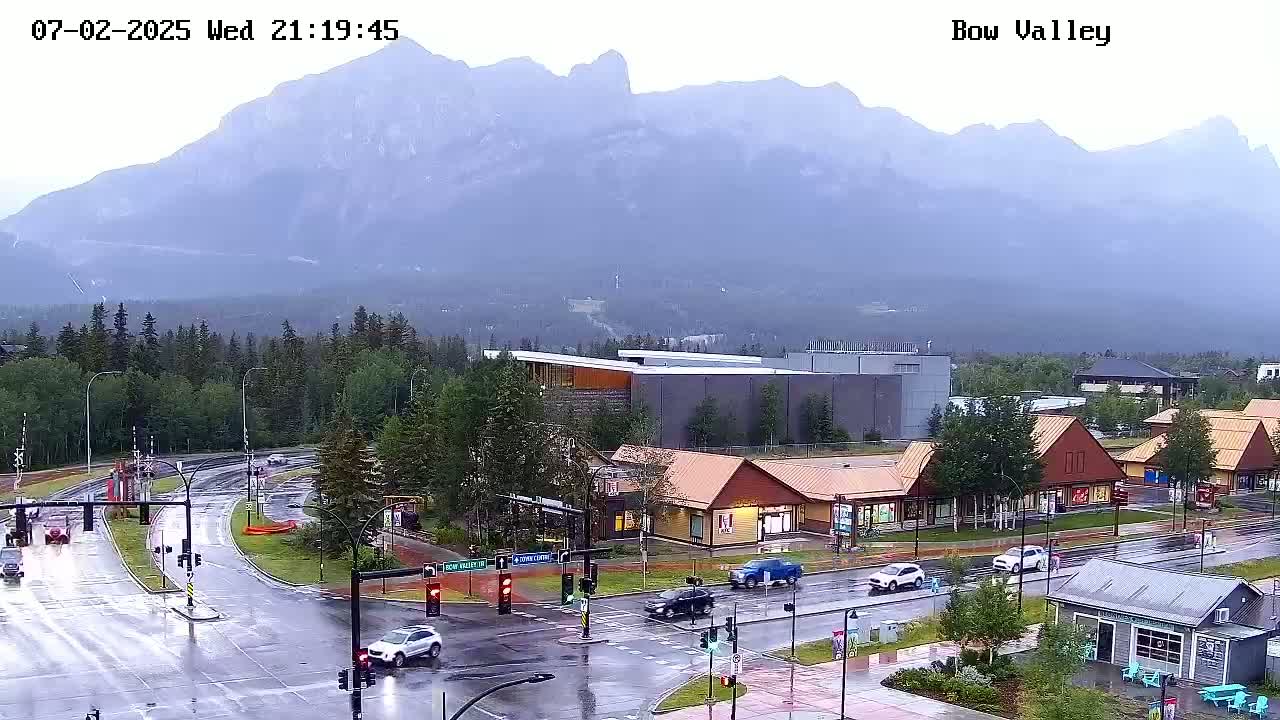 Canmore, Mount Rundle & Bow Valley Junction View Live Cam - Canmore, Alberta's Rockies, Alberta, Canada